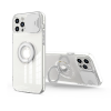 Ally iPhone 12 Pro 6.1inch Sliding CaseCamera Lens Protection Ring Stand Silicone Case-(5775)