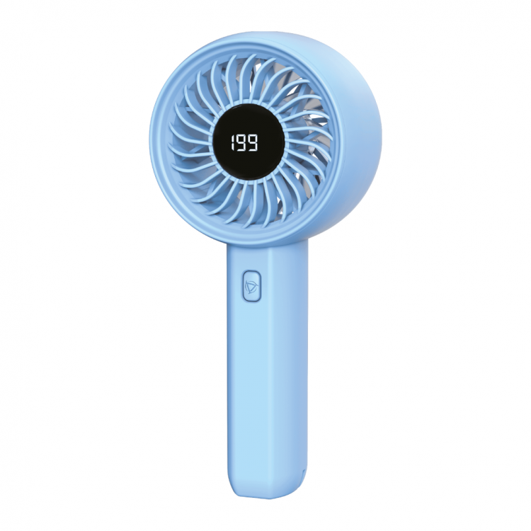 FENY FN-F45 BLUE One-Button Adjustable PowerLCD Display Handheld Use Built-in 1800mAh Battery Type-Fan with C Charging Port (1923)