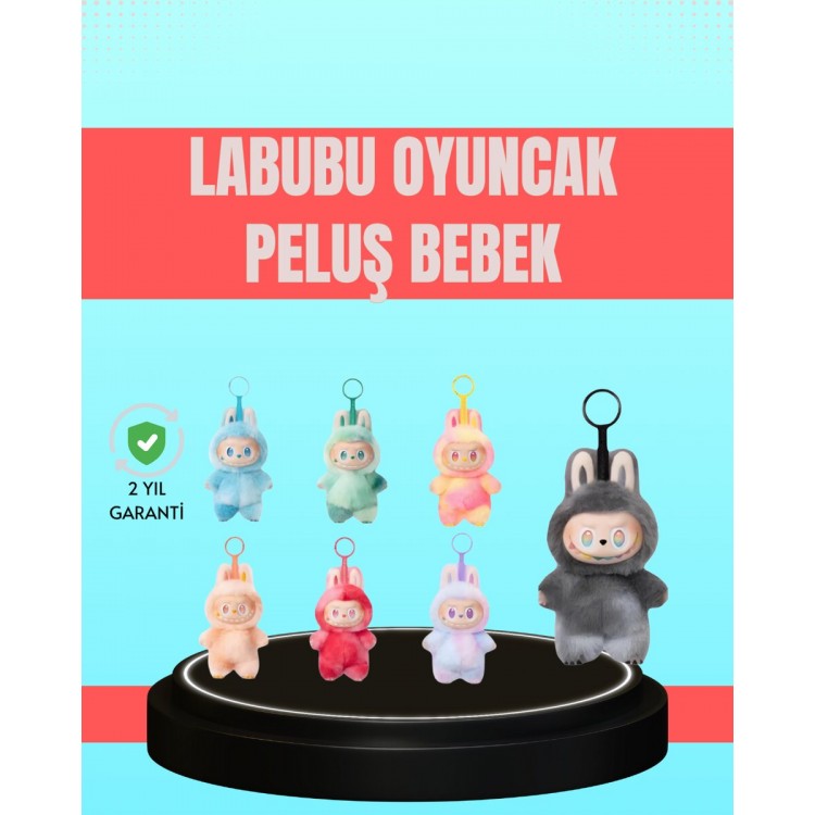Yumuşak Kumaşlı 20 cm Labubu Peluş – 3 Yaş Üzeri Uygun
