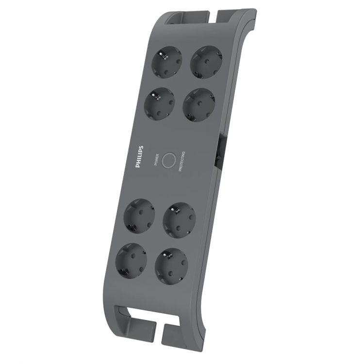 PHILIPS SPN3180A/62 8 Soket Akım Korumalı Priz 900 Joules 2Mt Kablo (Gri)(1923)