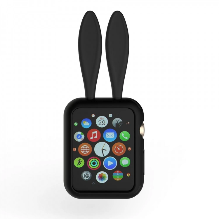 Ally Apple Watch 1-2-3-4 42mmRabbit Figure Silicone Case-(5775)