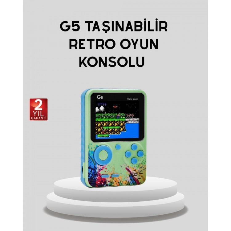G5 Portable Retro Game Box Rechargeable with 500 GamesMini Game Console