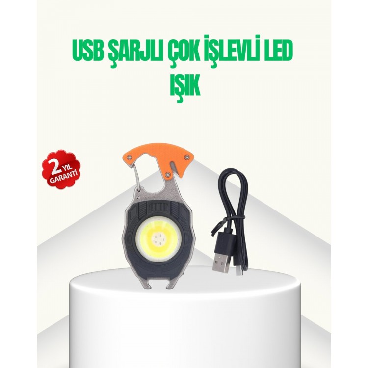 It's Multifunction USB Rechargeable Keychain Flashlight