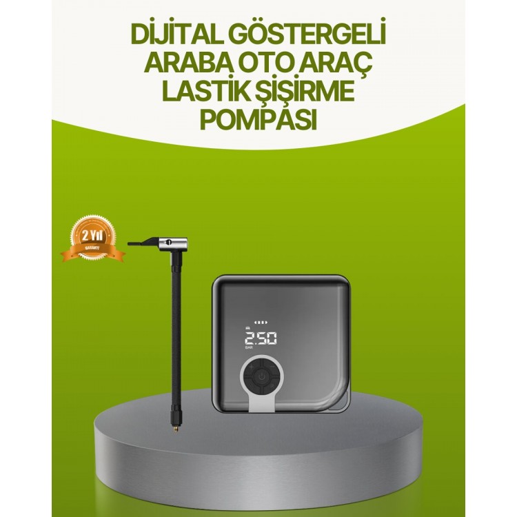 Portable Smart Vehicle Air Compressor with Digital Display