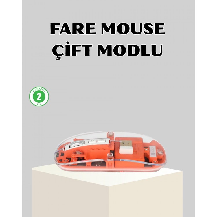 Bluetooth 5.0 & 2.4GHz Wireless Mouse– Fast Switch USB Receiver with 3 Device Connections