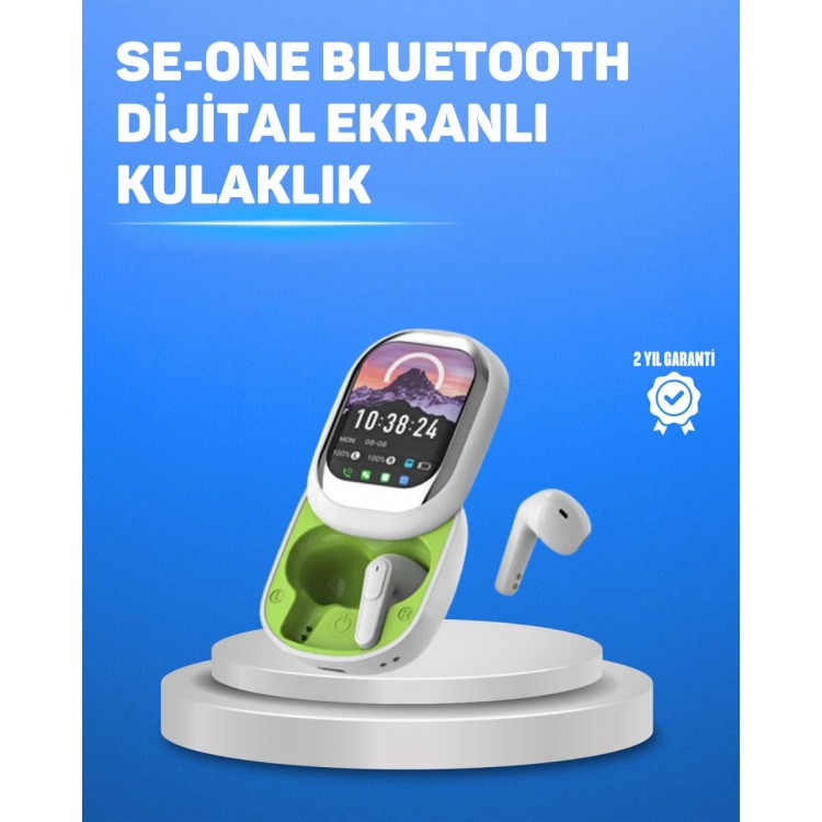 Şık Tasarımlı Siyah Beyaz Kablosuz Kulaklık Çoklu Dil Destekli