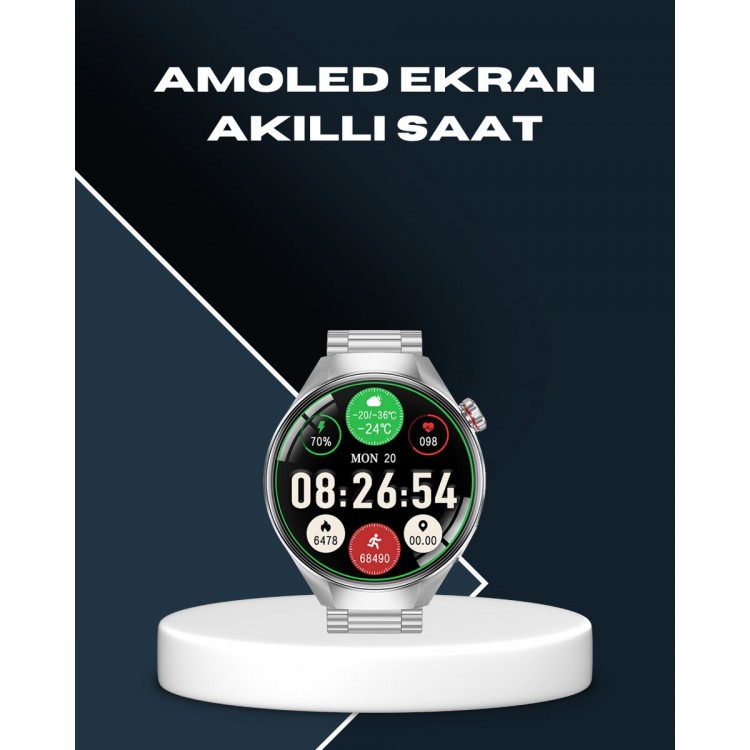 Akıllı Saat Bluetooth Görüşme Destekli – Spor Sağlık ve Bildirim Özellikli