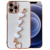 Ally iPhone 13 Pro Max 6.7inch CaseLuxury Silicone Strap Case with Heart Bracelet Holder - (5775)