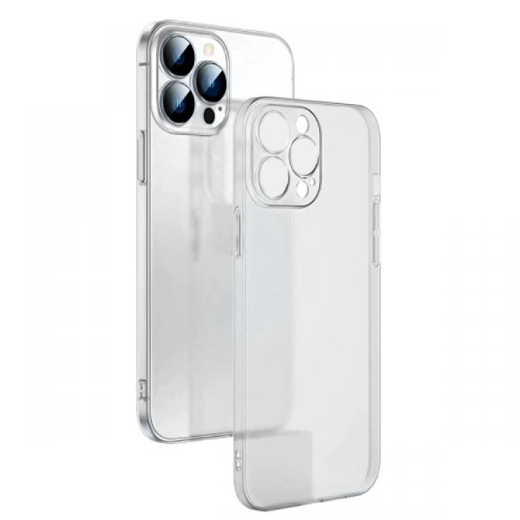 Ally iPhone 13 Pro Max 6.7inch FrostedGlass Transparent Camera Protected Case-(5775)