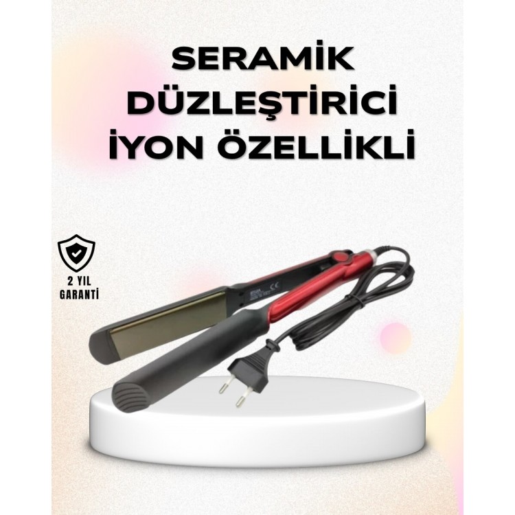 Profesyonel Titanyum Saç Düzleştirici – Ayarlanabilir Isı ve Hızlı Isınma Özellikli