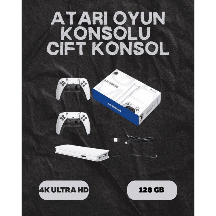 M15 Retro Konsol – 20.000 Oyunlu Çift Gamepadli 4K HDMI