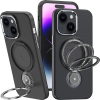 ALLY iPhone 15 Plus İçin Magsafe Uyumlu Standlı Manyetik Silikon Kılıf-(5775)