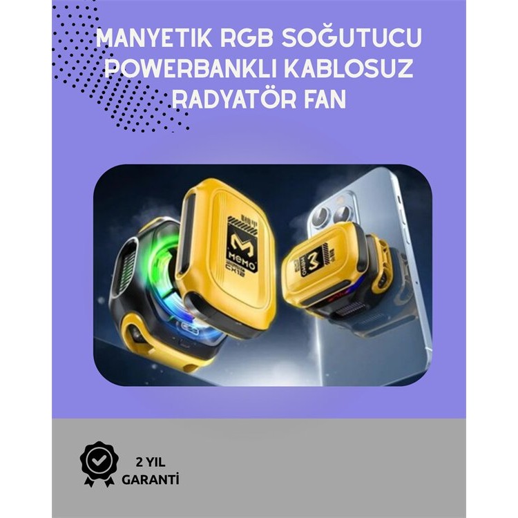 Sessiz Çalışan Yarı İletken Telefon Soğutucu | iOS ve Android Uyumlu | 10W Güç