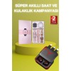 AKILLI SAATYeni Nesil Mini Kadın Akıllı Saat, şıklığı ve fonksiyonelliği bir araya getiren tasarımıyla kadınlar için ideal bir seçenek sunuyor. Almanya üretimi ultra dayanıklı model, özel wireless şarj özellikleriyle öne çıkıyor ve Türkçe menüsü sayesinde