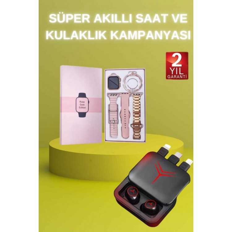 Smart Bluetooth Headset and Heart Rate Monitor with PowerbankWatch Bracelet Gift