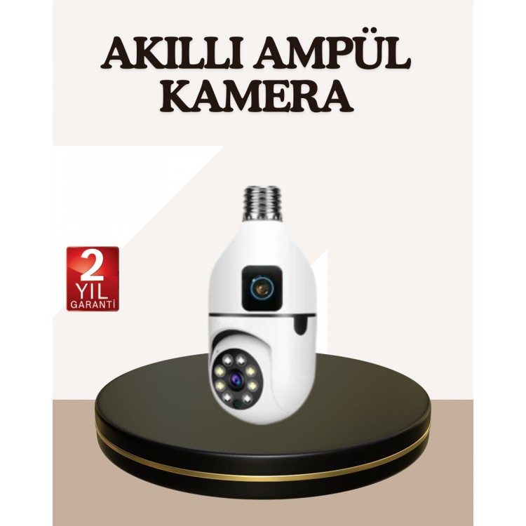 İki Yönlü Sesli WiFi Kamera – Ampul Tipi Ev ve Ofis Güvenlik Kamerası