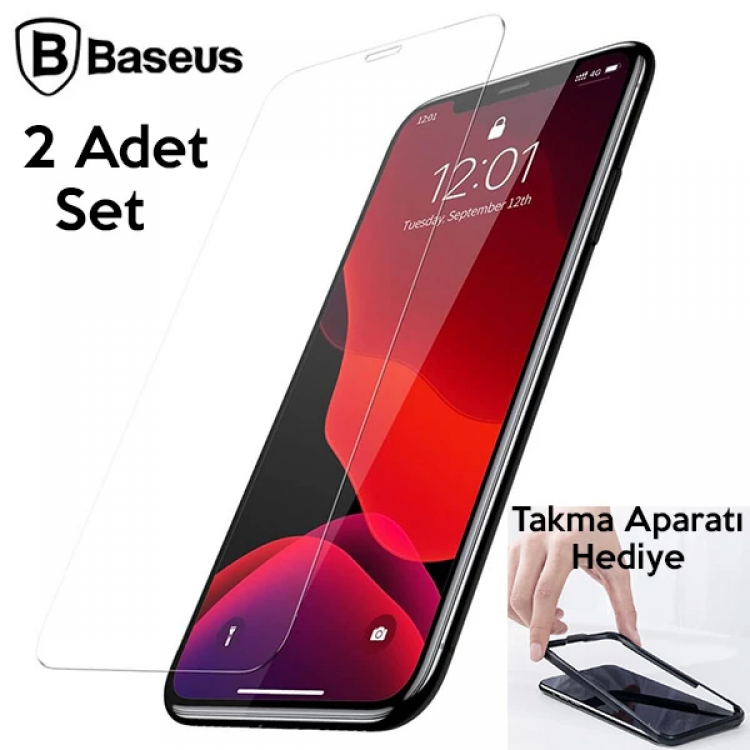 Baseus iPhone 11 Pro- X-XS 0.3mmFull Tempered Glass Screen Protector 2 Piece Set-(5775)