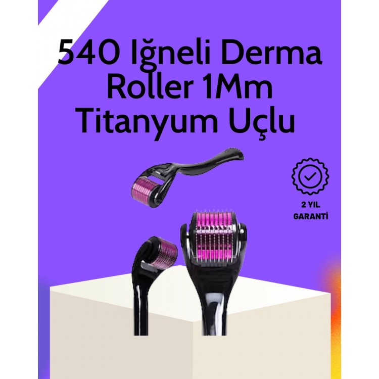 Titanium Derma Roller for Safe Use at Home –Black Handle
