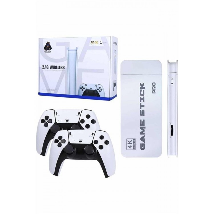 Game Stick 4K Retro Çift Kollu Atari Oyunlari +20000 Oyunlu Konsol Nostalji