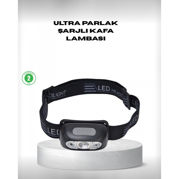 Ultra Bright Rechargeable Headlamp for Night Fishing| 4 Light Modes + USB Charging