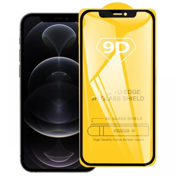ALLY iPhone 12/12 Pro 6.1 9DFull Glue Tempered Glass Screen Protector-(5775)