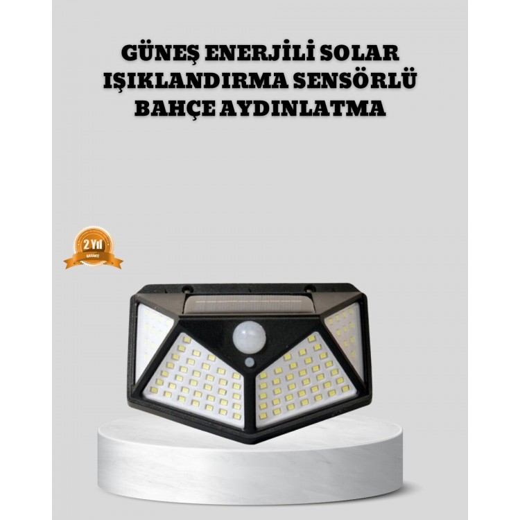 Solar Powered Lighting 100 LED Sensor Solar ExteriorVenue Lamp