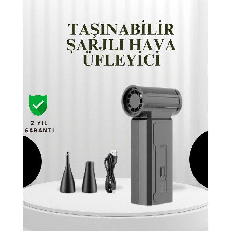 Taşınabilir Şarjlı Güçlü Hava Üfleme Aleti Çok Yönlü Kullanım