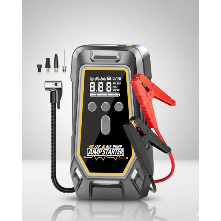 Tire Inflation Portable Device with Powerbank Feature