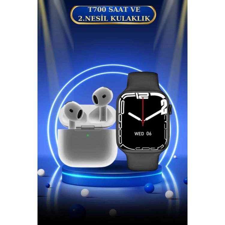 3rd Generation TWS Bluetooth Headset and Touch ScreenSmart Watch Voice Call