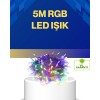 Dekoratif Peri Led 5 m 50 Ampullü Şeffaf Kablo Aydınlatma