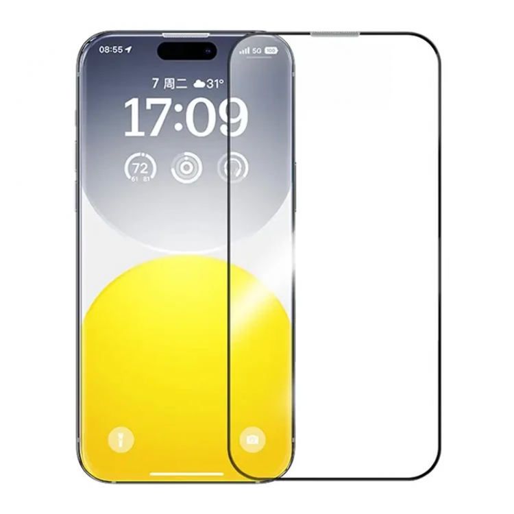 Baseus Schott iPhone 15 Plus HD Tempered FullProtection Glass Screen Protector-(5775)