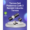 500 ml Thermos Set That Preserves Heat for a Long Time| Steel Body, 2 Glasses, Gift Box