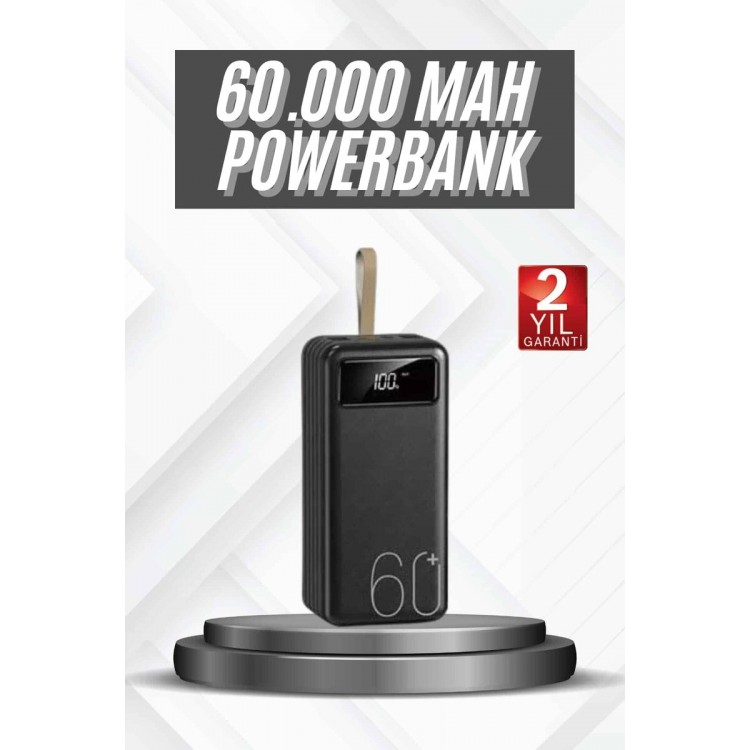 Fast Charging 4 Output Powerbank 60.000 MahPortable With Digital Display