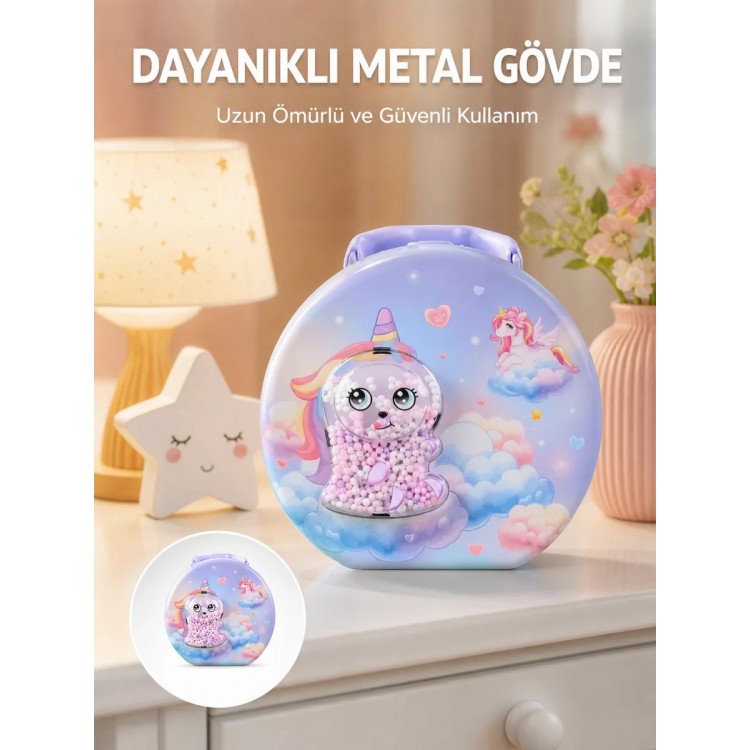 Şifreli Çocuk Para Kasası Metal Gövdeli Güvenli Kutu