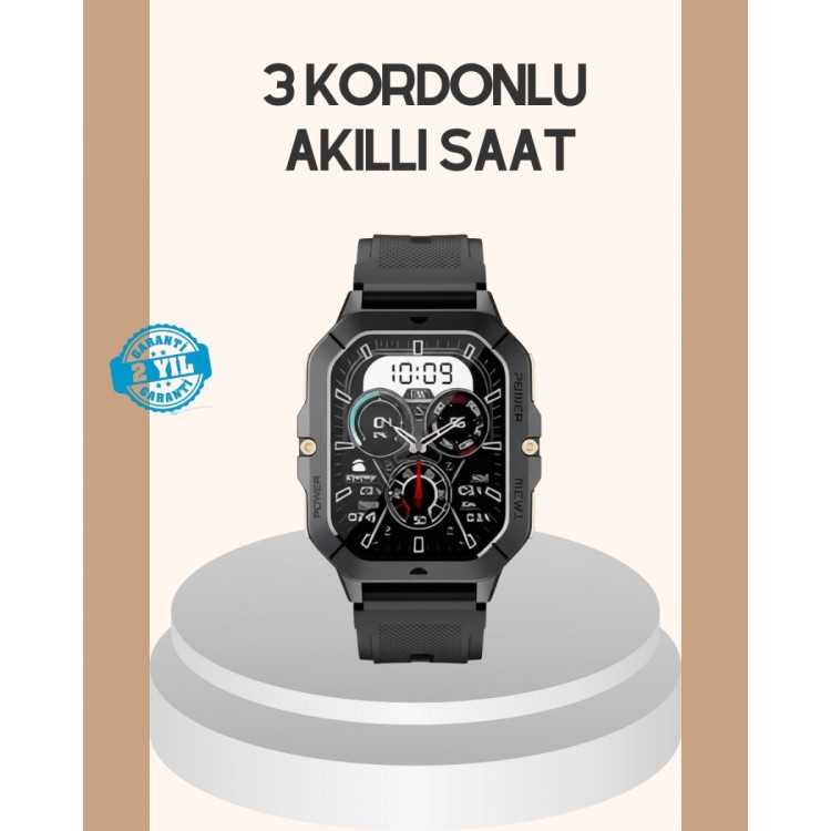 Smart Watch with 3 Strands Long Battery Life