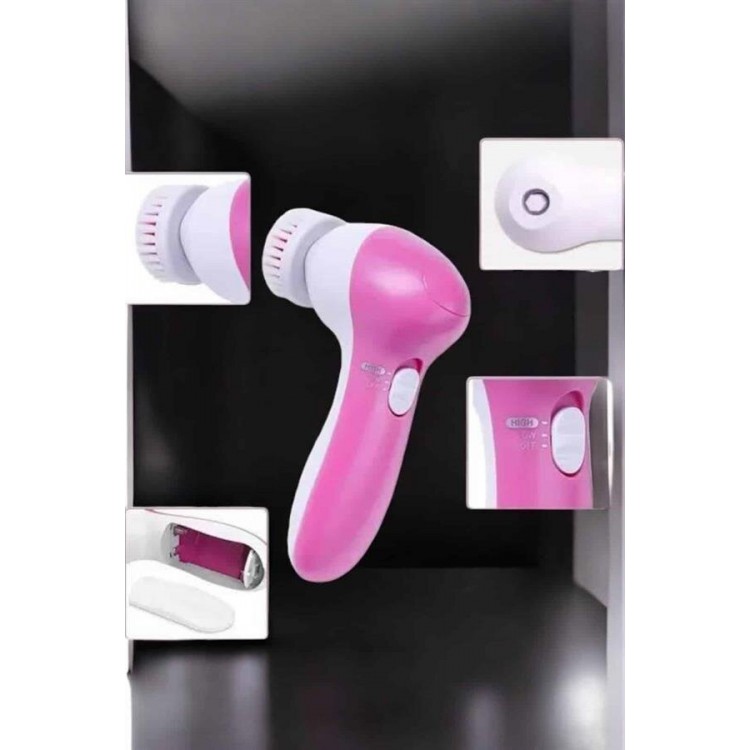 Taşınabilir Yüz Temizleme Cihazı Masaj Peeling Temizlik 5 Başlıklı