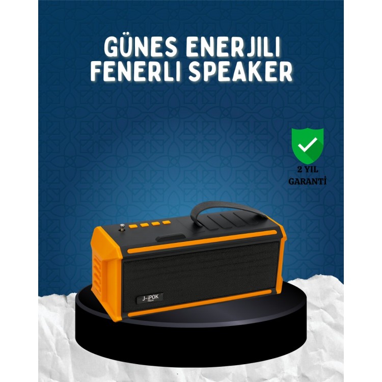 J-IPOX P520 Bluetooth Hoparlör 8W Güçlü Ses Solar Şarj FM Radyo