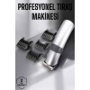 Portable Professional Hair and Beard Clipper with 4 CombsMen's Makinesi