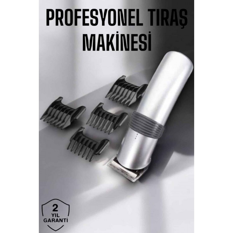 Portable Professional Hair and Beard Clipper with 4 CombsMen's Makinesi