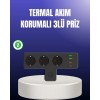 USB ve Type-C Portlu Anahtarlı Çoklu Priz Güç Ünitesi