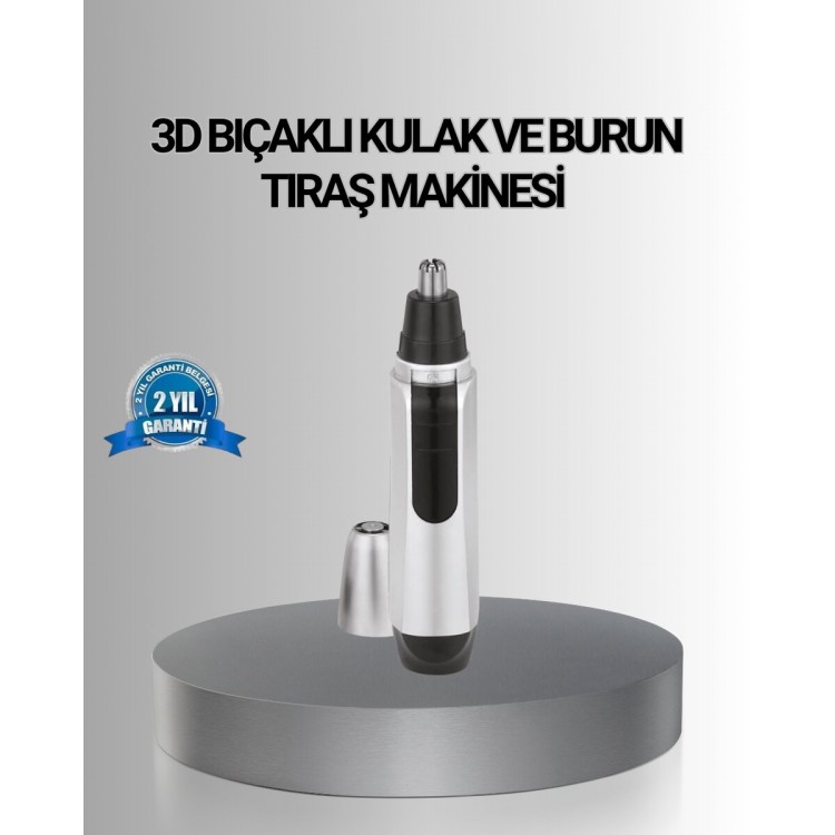Kişisel Burun ve Kulak Tıraş Makinesi 3D Kavisli Bıçak ve Kompakt Tasarım