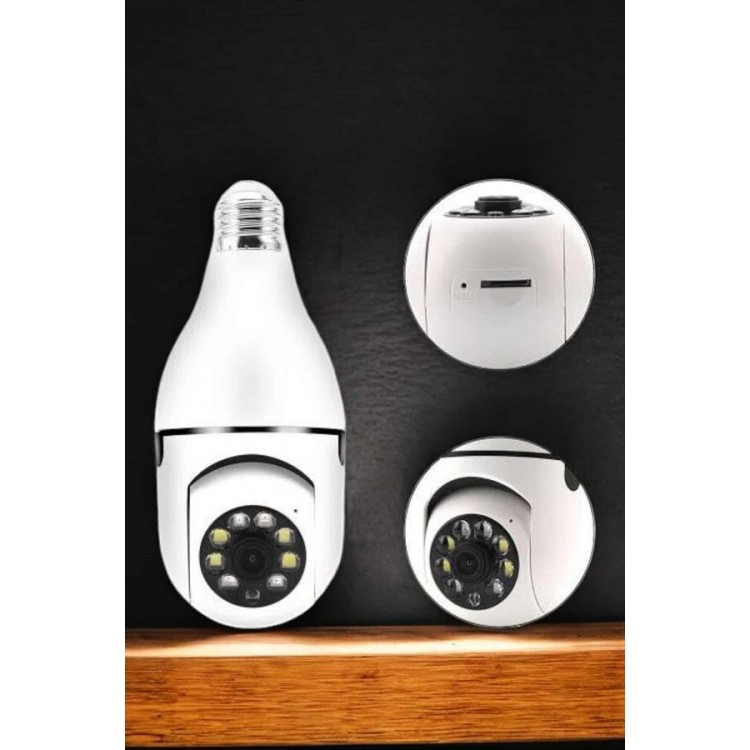 Bulb Appearance Security Camera Wifi Camera with Base Rotatable