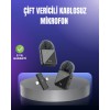 Vlog Podcast ve Röportajlar İçin Kablosuz Çift Yaka Mikrofon