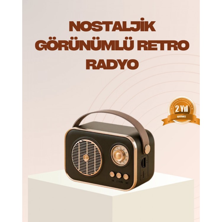 Retro Bluetooth Radio – Nostalgic Design TF Cardand USB Supported