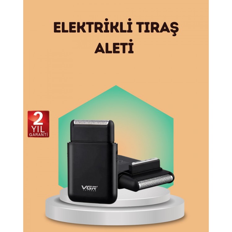 Çift Başlıklı Elektrikli Tıraş Makinesi | Suya Dayanıklı Hafif ve Ergonomik