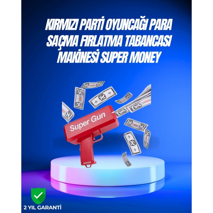 Dolar Boyutunda Kâğıt Atışı Yapan Pil ile Çalışan Oyuncak Tabanca