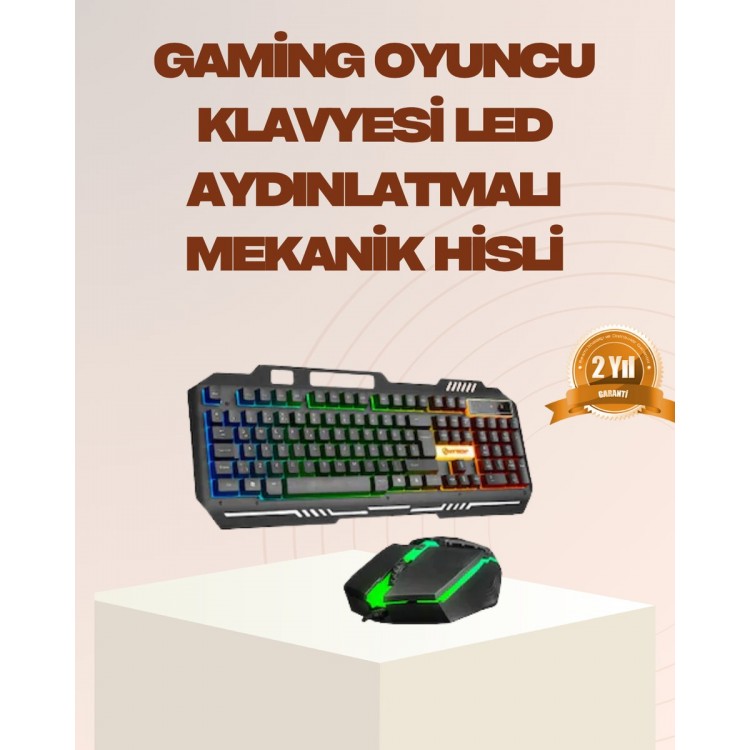 Mechanical LED Gaming Keyboard Mouse Set – HighResponse and Ergonomics
