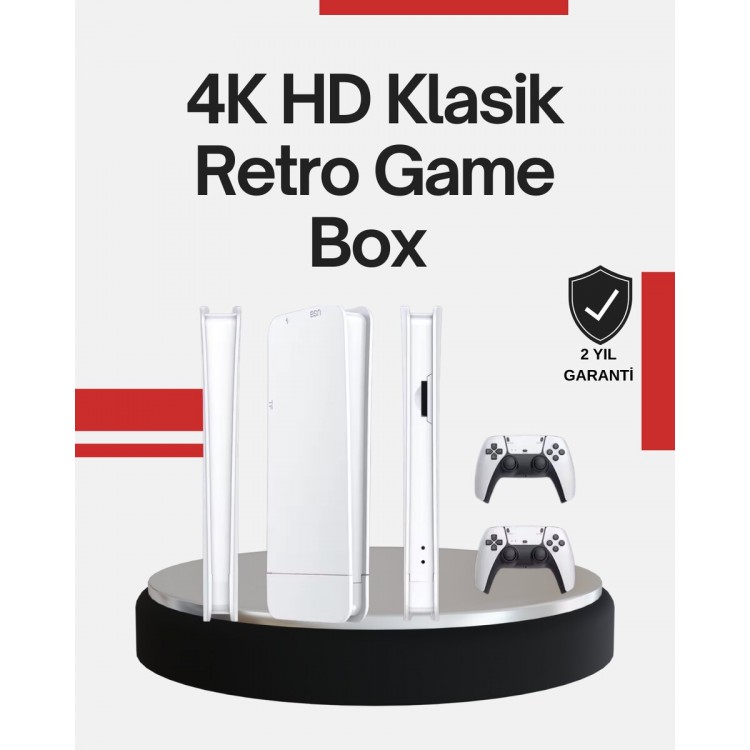 2-Arm Wireless 4K TV Compatible Classic GameKonsolu