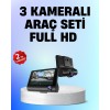 Full HD 1080P 3 Camera Car DVR –Security Solution with Night Vision and G-Sensor
