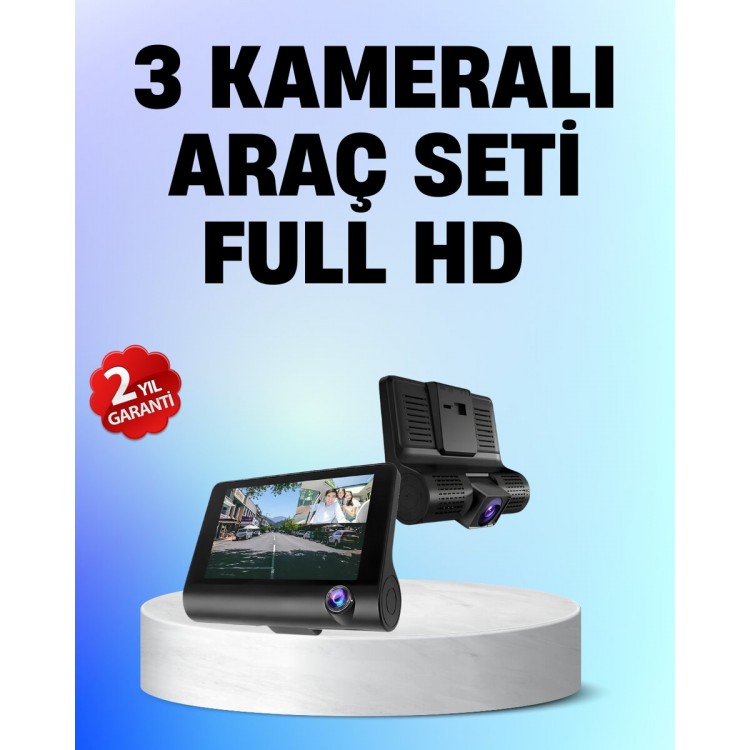Full HD 1080P 3 Camera Car DVR –Security Solution with Night Vision and G-Sensor